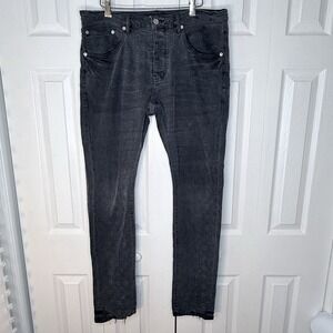Purple Brand P001‎ 36x31 Grey Texture Stonewashed Skinny Fit Luxury Denim